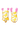 Girls' Banano Colombiano Bamba One Piece swimsuit with banana print and pink puffy straps, UPF50+ sun protection.